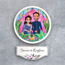 Load image into Gallery viewer, Handpainted Personalized Character Nameplate Couple Goal- Full frame
