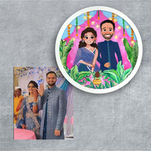 Load image into Gallery viewer, Handpainted Personalized Character Nameplate Couple Goal- Full frame
