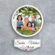 Load image into Gallery viewer, Handpainted Personalized Character Family Nameplate - Full frame
