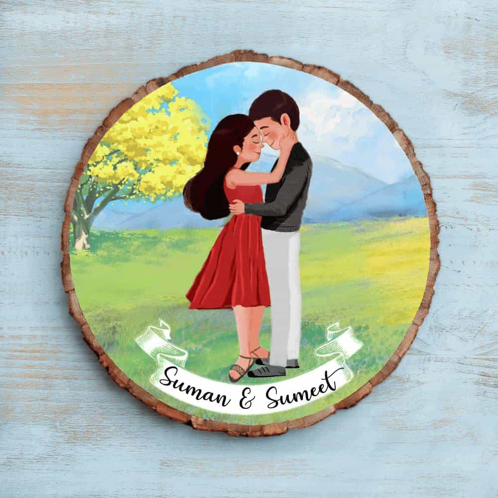 Handpainted Personalized Character Bark Nameplate - rangreli