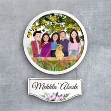 Load image into Gallery viewer, Handpainted Personalized Character Big Family Nameplate - Full frame - rangreli
