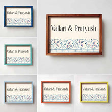 Load image into Gallery viewer, Printed Framed Name plate -  Veli Blue

