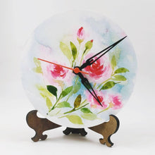 Load image into Gallery viewer, Floral Blast Table Clock - rangreliart
