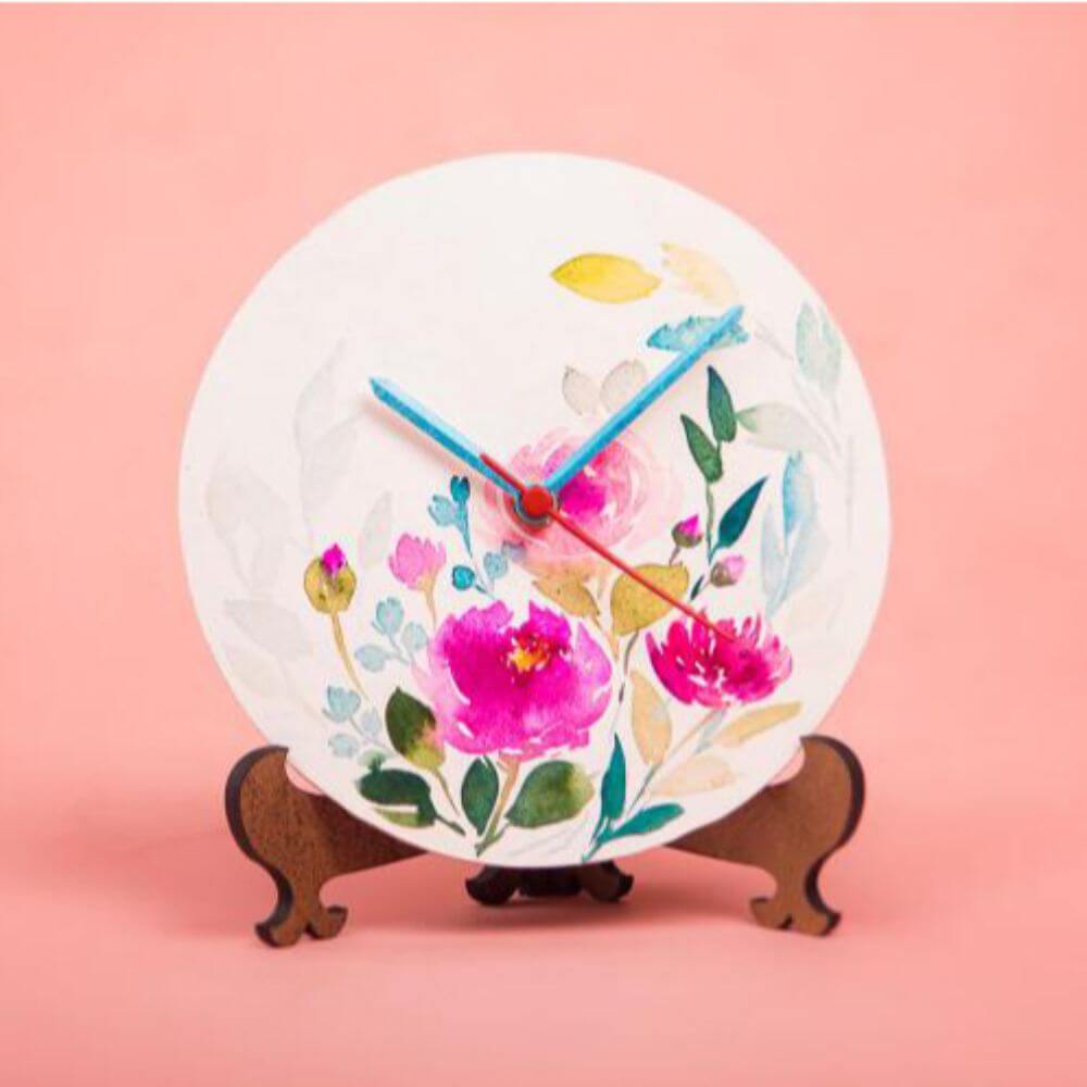 Floral Table Clock - rangreli
