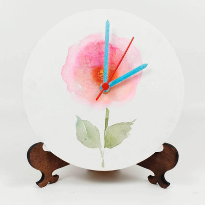 One Flower Table Clock - rangreliart