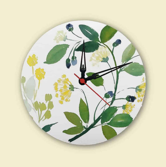 Handpainted Wall Clock - Floral 2 - rangreli
