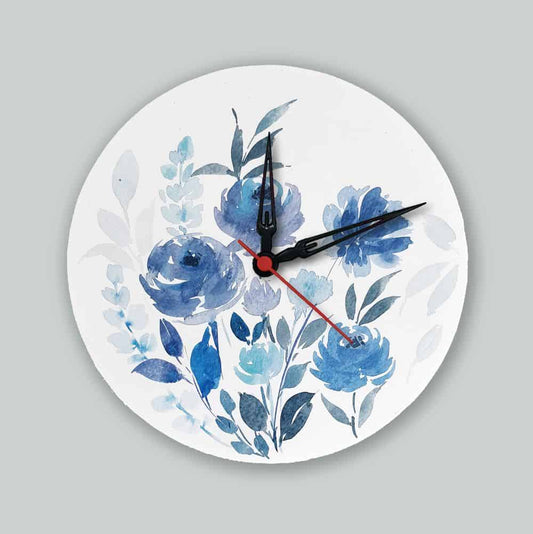 Handpainted Wall Clock - Floral 12 - rangreli