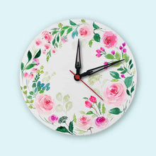 Load image into Gallery viewer, Handpainted Wall Clock - Floral 14 - rangreli
