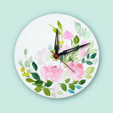 Load image into Gallery viewer, Handpainted Wall Clock - Floral 19
