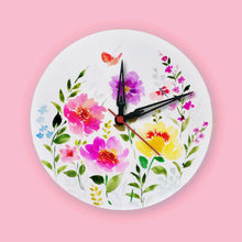 Load image into Gallery viewer, Handpainted Wall Clock - Floral 21
