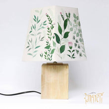 Load image into Gallery viewer, green palm and foliage table lamp for your home decor
