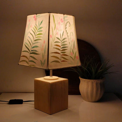 Empire Table Lamp - Green Fern Lamp Shade - rangreli