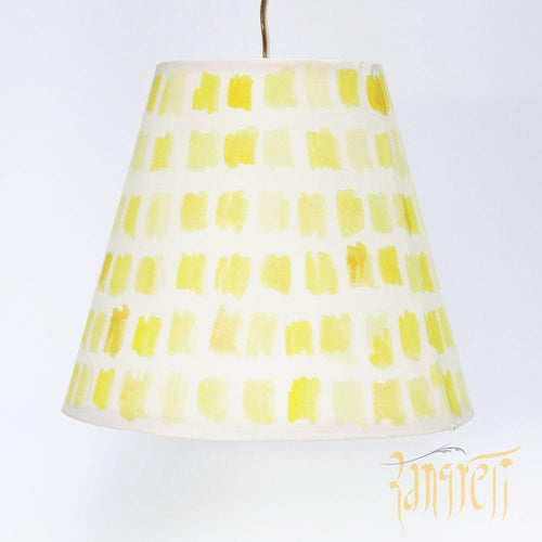 Pendant Lamp - Yellow Patch Lamp Shade - rangreliart