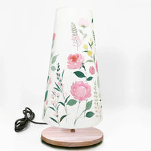Load image into Gallery viewer, Long cone Table Lamp - Pastel Flowers | Rangreli
