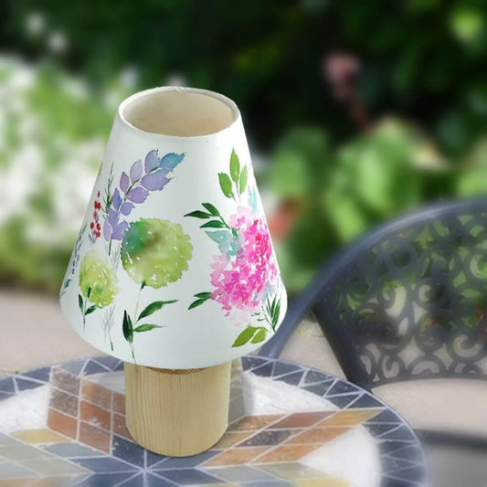 Cone Table Lamp - Floral Magic Lamp Shade - rangreliart