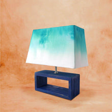 Load image into Gallery viewer, Rectangle Table Lamp - Teal Ombre Lamp Shade
