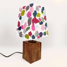 Load image into Gallery viewer, abstract patch hand painted table lamp
