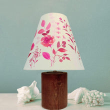 Load image into Gallery viewer, hand painted pink floral table lamp
