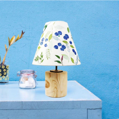 blue floral table lamp for table decoration