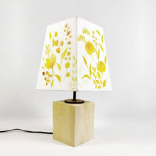 Load image into Gallery viewer, white and yellow floral lampshade for your tables and rooms
