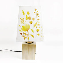 Load image into Gallery viewer, white and yellow floral lampshade for your tables and rooms
