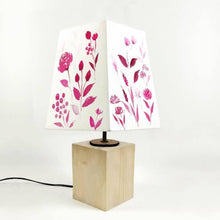 Load image into Gallery viewer, white and pink floral lampshade for your tables and rooms
