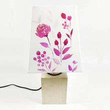 Load image into Gallery viewer, white and pink floral lampshade for your tables and rooms
