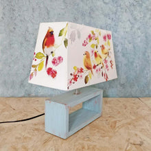 Load image into Gallery viewer, Rectangle Table Lamp - Perching Birds Lamp Shade
