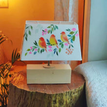 Load image into Gallery viewer, Rectangle Table Lamp - Perching Birds Lamp Shade
