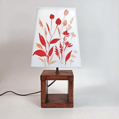Empire Table Lamp - Red Monochrome Lamp Shade - rangreli