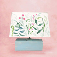Load image into Gallery viewer, Rectangle Table Lamp - Green Fern Lamp Shade
