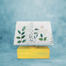 Load image into Gallery viewer, Rectangle Table Lamp - Green Fern Lamp Shade
