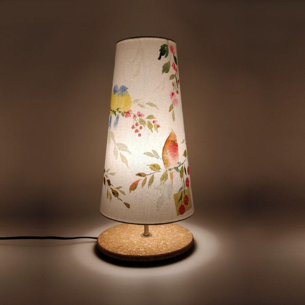 hand painted floral table lamp