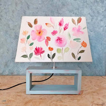 Load image into Gallery viewer, Rectangle Table Lamp - Floral Bouquet Lamp Shade
