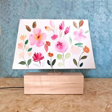 Load image into Gallery viewer, Rectangle Table Lamp - Floral Bouquet Lamp Shade
