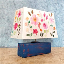 Load image into Gallery viewer, Rectangle Table Lamp - Floral Bouquet Lamp Shade
