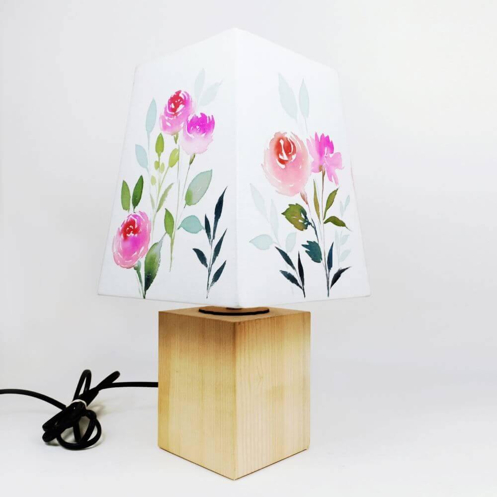 Stylish floral multicolour table lamp for bedroom