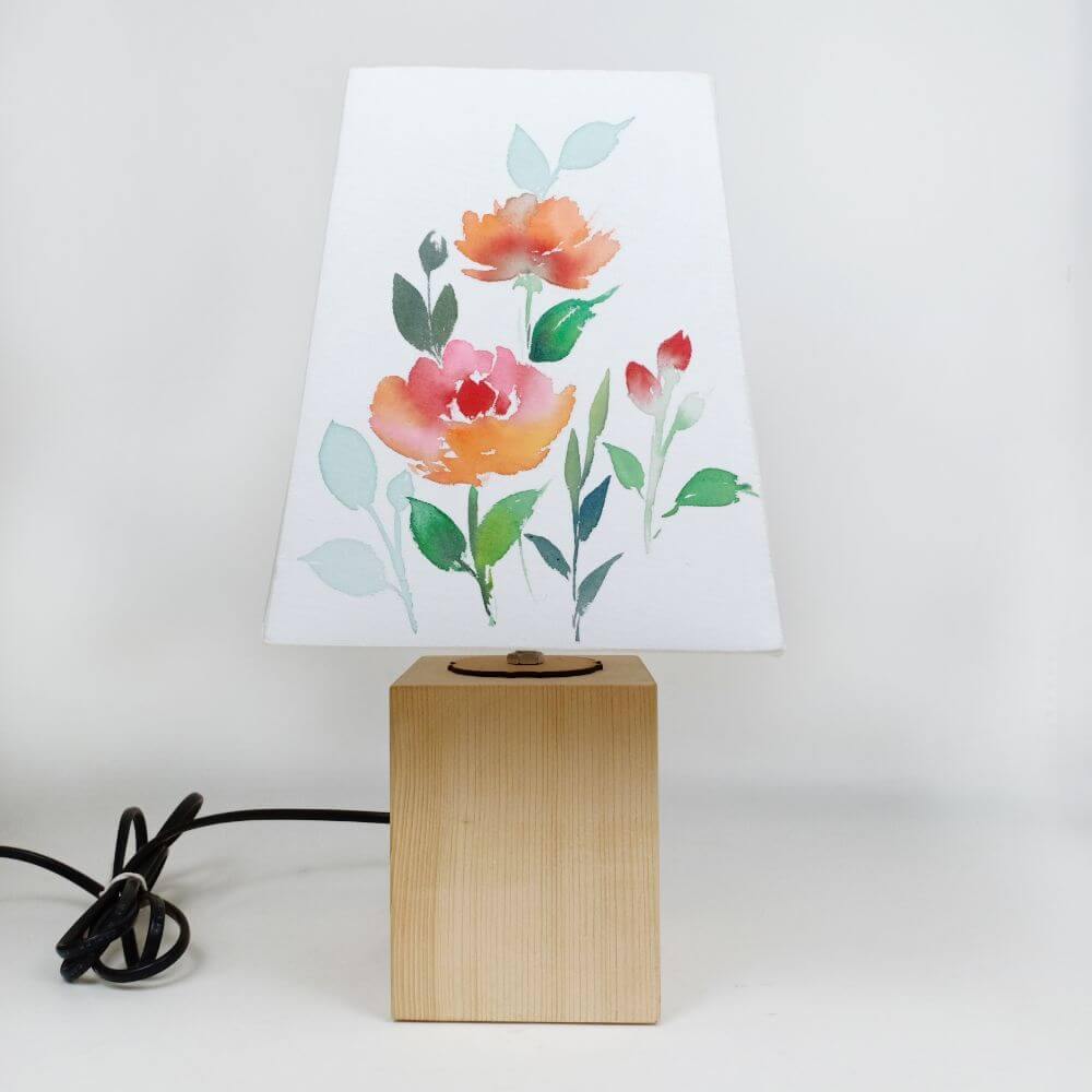 Stylish floral multicolour table lamp for bedroom