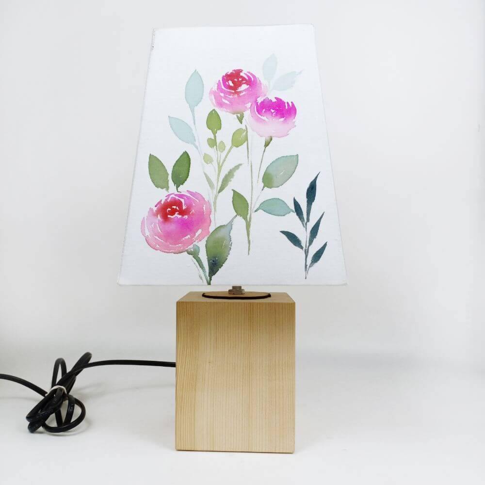 Empire Table Lamp - Floral Magic Lamp Shade - rangreliart