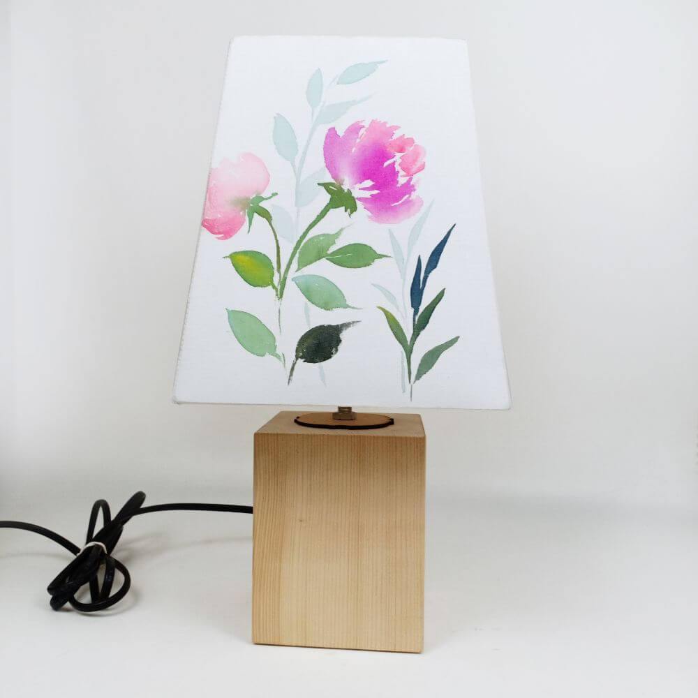 Empire Table Lamp - Floral Magic Lamp Shade - rangreliart