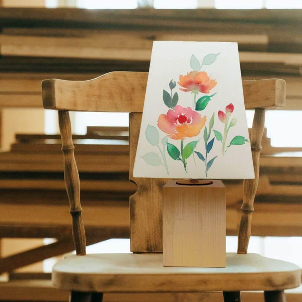 Empire Table Lamp - Floral Magic Lamp Shade - rangreliart