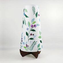 Load image into Gallery viewer, Long cone Table Lamp - Red Berries Lamp Shade
