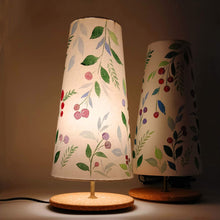 Load image into Gallery viewer, Long cone Table Lamp - Red Berries Lamp Shade | Rangreli
