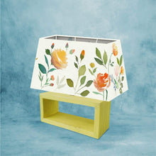 Load image into Gallery viewer, Rectangle Table Lamp - Floral 1 Yellow Lamp Shade - rangreli
