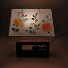 Load image into Gallery viewer, Rectangle Table Lamp - Floral 1 Yellow Lamp Shade | Rangreli
