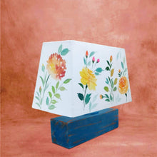 Load image into Gallery viewer, Rectangle Table Lamp - Floral 1 Yellow Lamp Shade - rangreli
