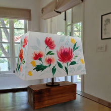 Load image into Gallery viewer, Rectangle Table Lamp - Lillies Lamp Shade | Rangreli
