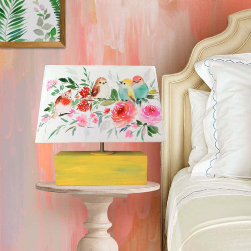 Rectangle Table Lamp - New Birds Lamp Shade - rangreli