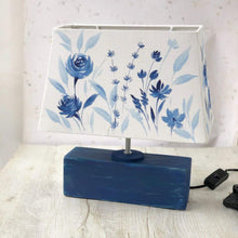 Load image into Gallery viewer, Rectangle Table Lamp - Blue Monochrome Lamp Shade

