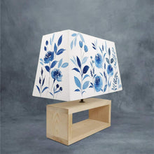 Load image into Gallery viewer, Rectangle Table Lamp - Blue Monochrome Lamp Shade
